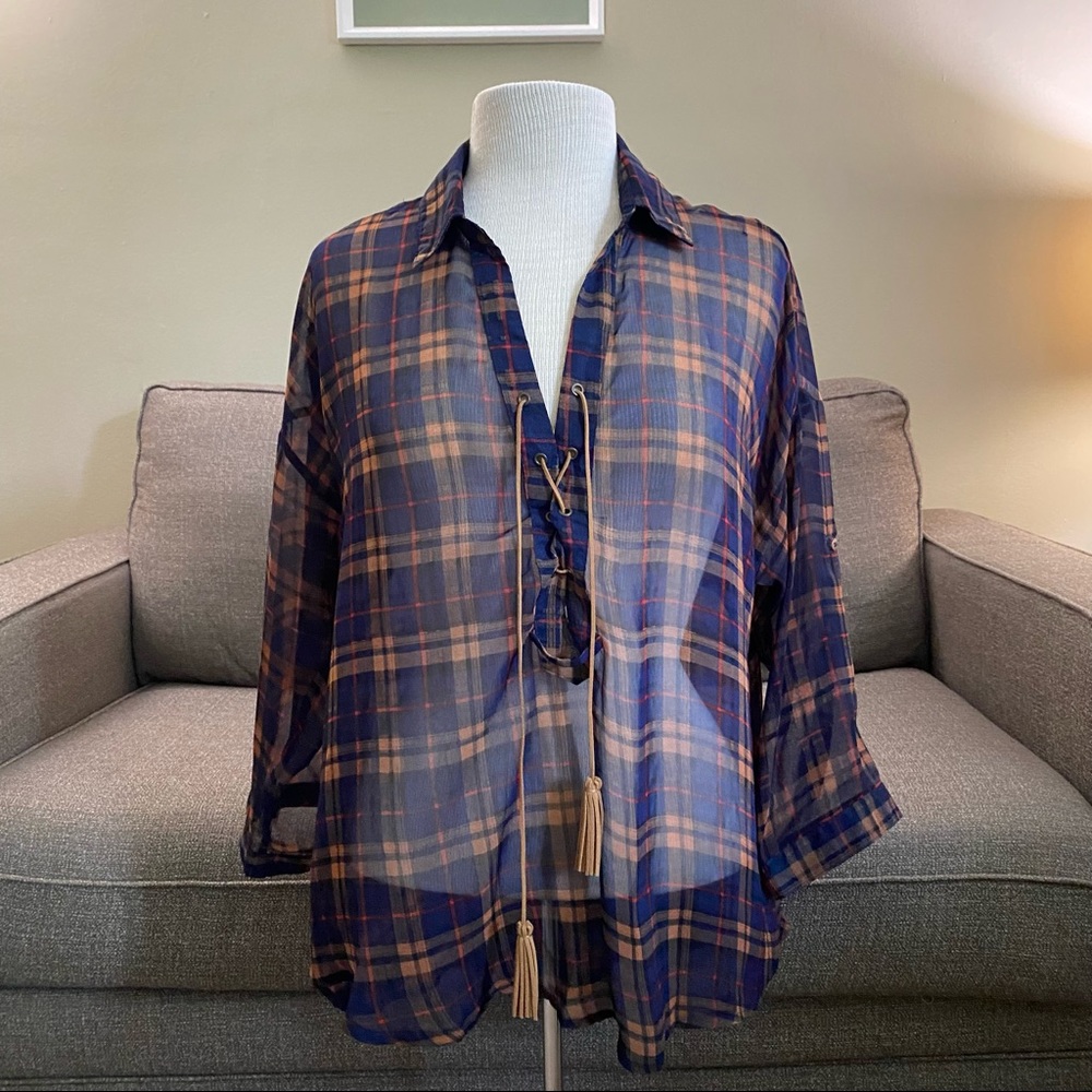 Democracy Sheer Tunic - Size S - Gently Preowned!